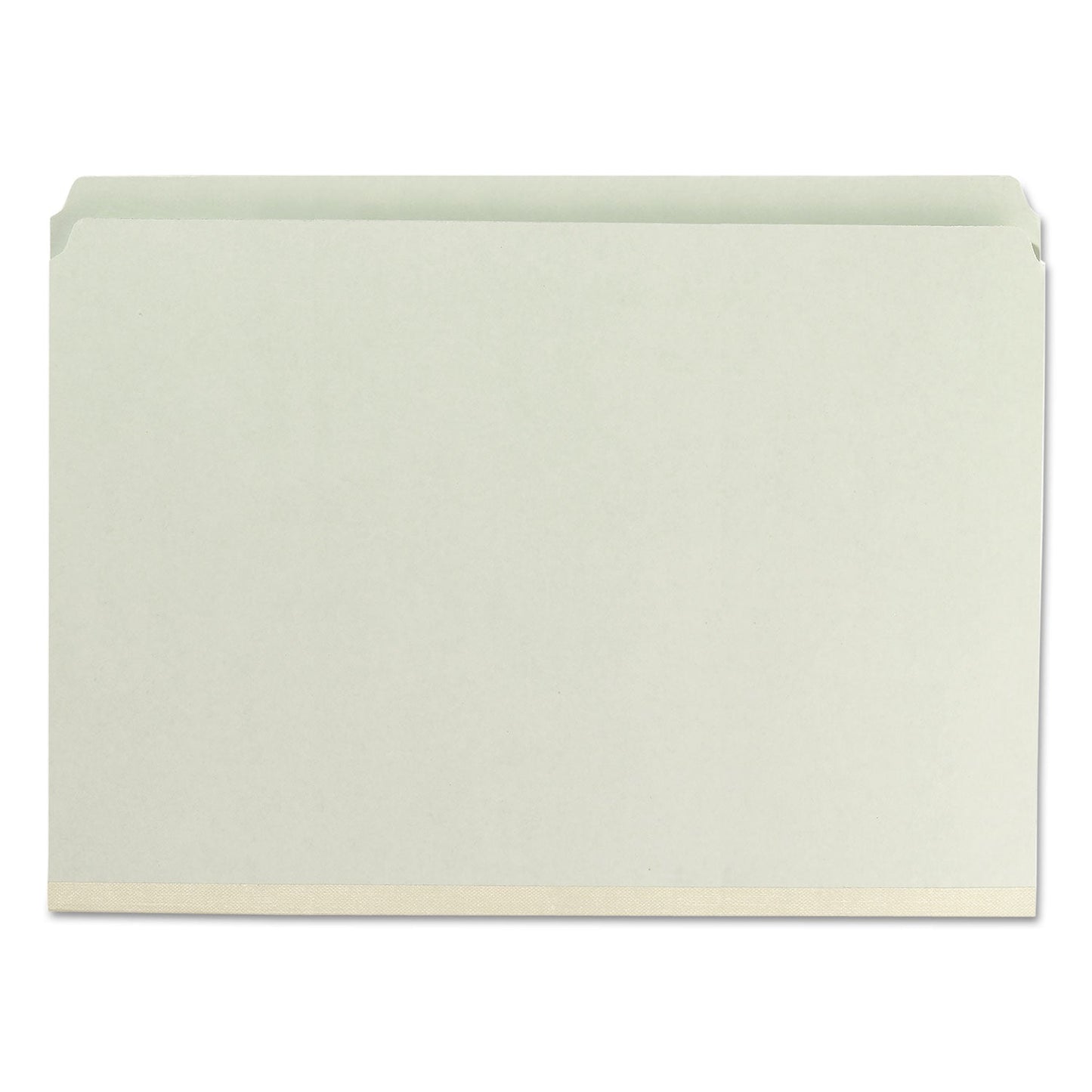 Smead Recycled Pressboard Folders with Two SafeSHIELD Coated Fasteners, 2" Expansion, Straight Tab, Legal Size, Gray-Green, 25/Box