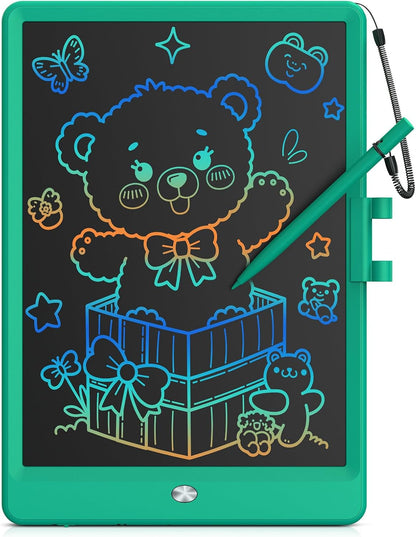 Bravokids 10 Inch LCD Writing Tablet for 3-8 Year Olds - Electronic Drawing Pad and Doodle Board as Educational Birthday Gifts for Girls and Boys (Pink)