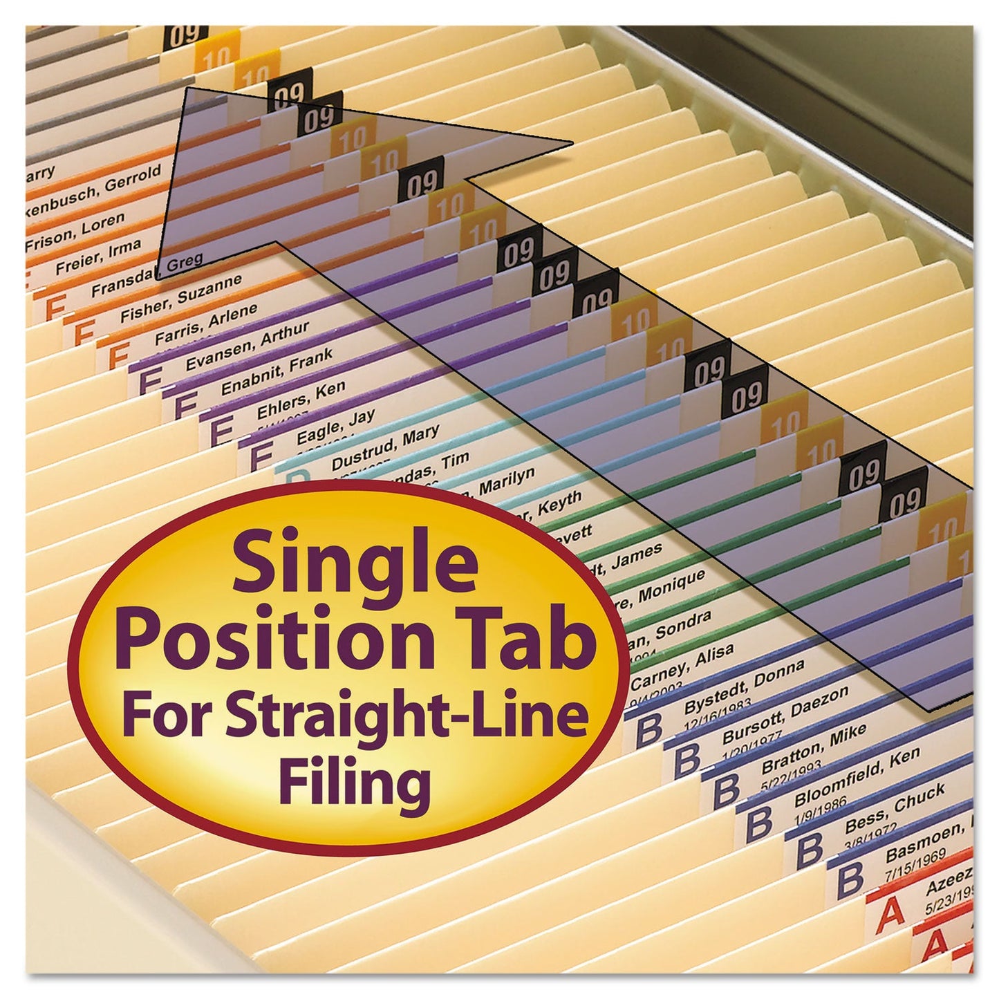 Smead Top Tab Fastener Folders, Straight Tab, 1 Fastener, Letter Size, 11-pt Manila Exterior, 50/Box