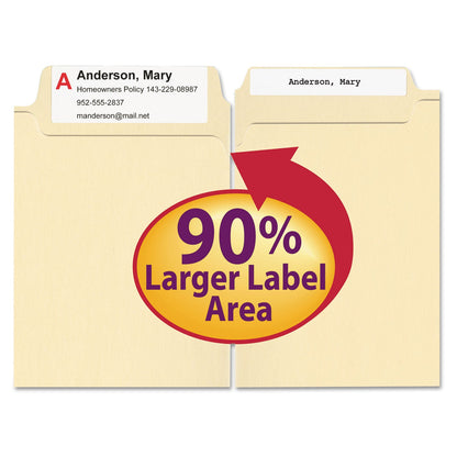 Smead SuperTab Top Tab File Folders, 1/3-Cut Tabs: Assorted, Letter Size, 0.75" Expansion, 14-pt Manila, 50/Box