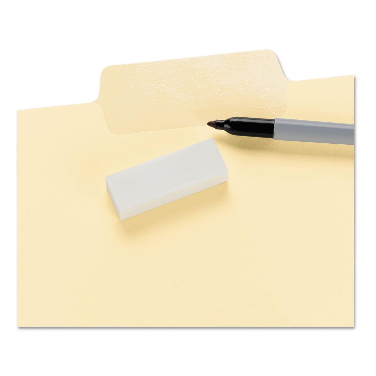 Smead Erasable SuperTab File Folders, 1/3-Cut Tabs: Assorted, Letter Size, 0.75" Expansion, Manila, 24/Pack