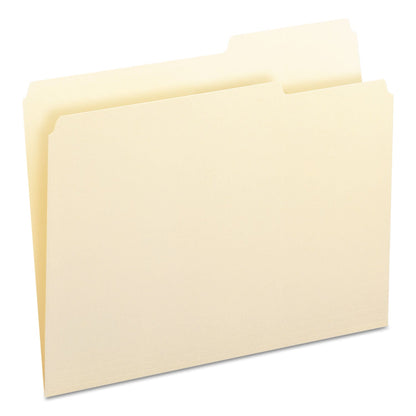 Smead Manila Guide Height Systems File Folders, 2/5-Cut Tabs: Right of Center, Letter Size, 0.75" Expansion, Manila, 100/Box