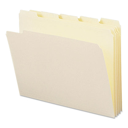 Smead Manila File Folders, 1/5-Cut Tabs: Assorted, Letter Size, 0.75" Expansion, Manila, 100/Box