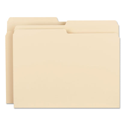 Smead Manila File Folders, 1/2-Cut Tabs: Assorted, Letter Size, 0.75" Expansion, Manila, 100/Box