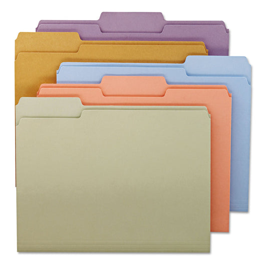 Smead Colored File Folders, 1/3-Cut Tabs: Assorted, Letter Size, 0.75" Expansion, Assorted Colors, 100/Box