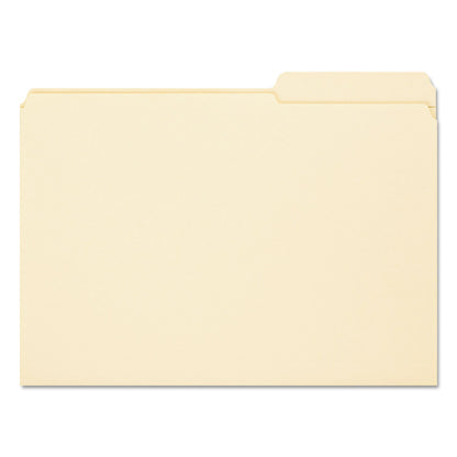 Smead Reinforced Guide Height File Folders, 2/5-Cut Tabs: Right Position, Legal Size, 0.75" Expansion, Manila, 100/Box