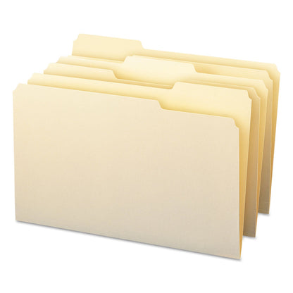 Smead Manila File Folders, 1/3-Cut Tabs: Assorted, Legal Size, 0.75" Expansion, Manila, 100/Box