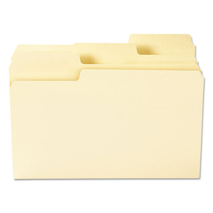 Smead SuperTab Top Tab File Folders, 1/3-Cut Tabs: Assorted, Legal Size, 0.75" Expansion, 11-pt Manila, 100/Box