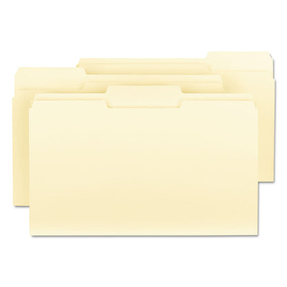 Smead Manila File Folders, 1/3-Cut Tabs: Assorted, Legal Size, 0.75" Expansion, Manila, 100/Box