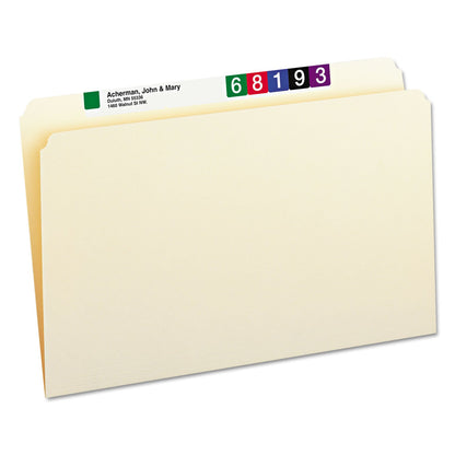 Smead Manila File Folders, Straight Tabs, Legal Size, 0.75" Expansion, Manila, 100/Box