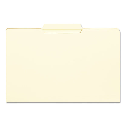Smead Reinforced Tab Manila File Folders, 1/3-Cut Tabs: Center Position, Legal Size, 0.75" Expansion, 11-pt Manila, 100/Box