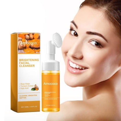 Deep Cleansing Turmeric Brightening Facial Cleanser for Oily Skin - Comforting Facial Wash for a Radiant Glow