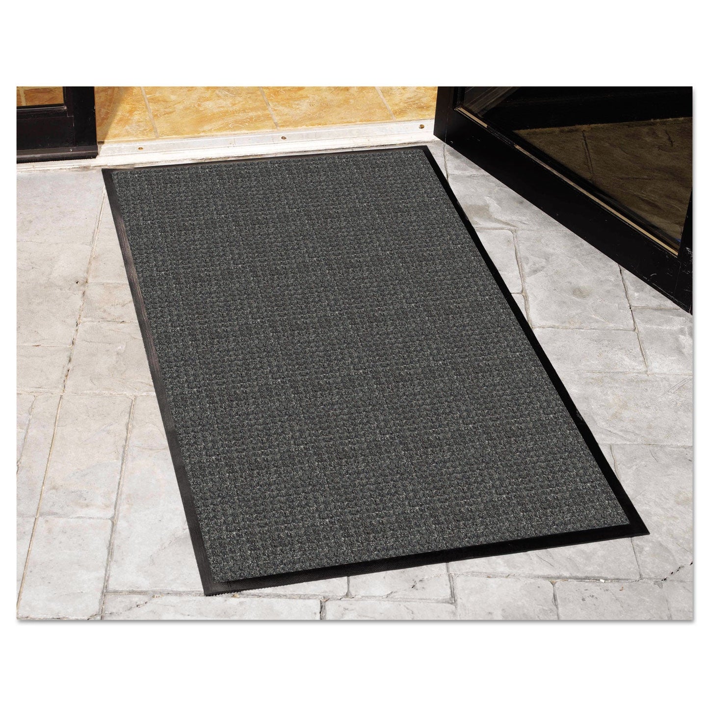 Guardian WaterGuard Indoor/Outdoor Scraper Mat, 36 x 120, Charcoal