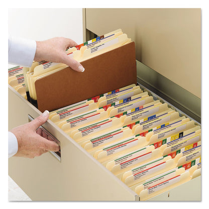 Smead Redrope TUFF Pocket Drop-Front File Pockets with Fully Lined Gussets, 5.25" Expansion, Legal Size, Redrope, 10/Box