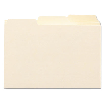 Smead Manila Card Guides, 1/3-Cut Top Tab, Blank, 4 x 6, Manila, 100/Box