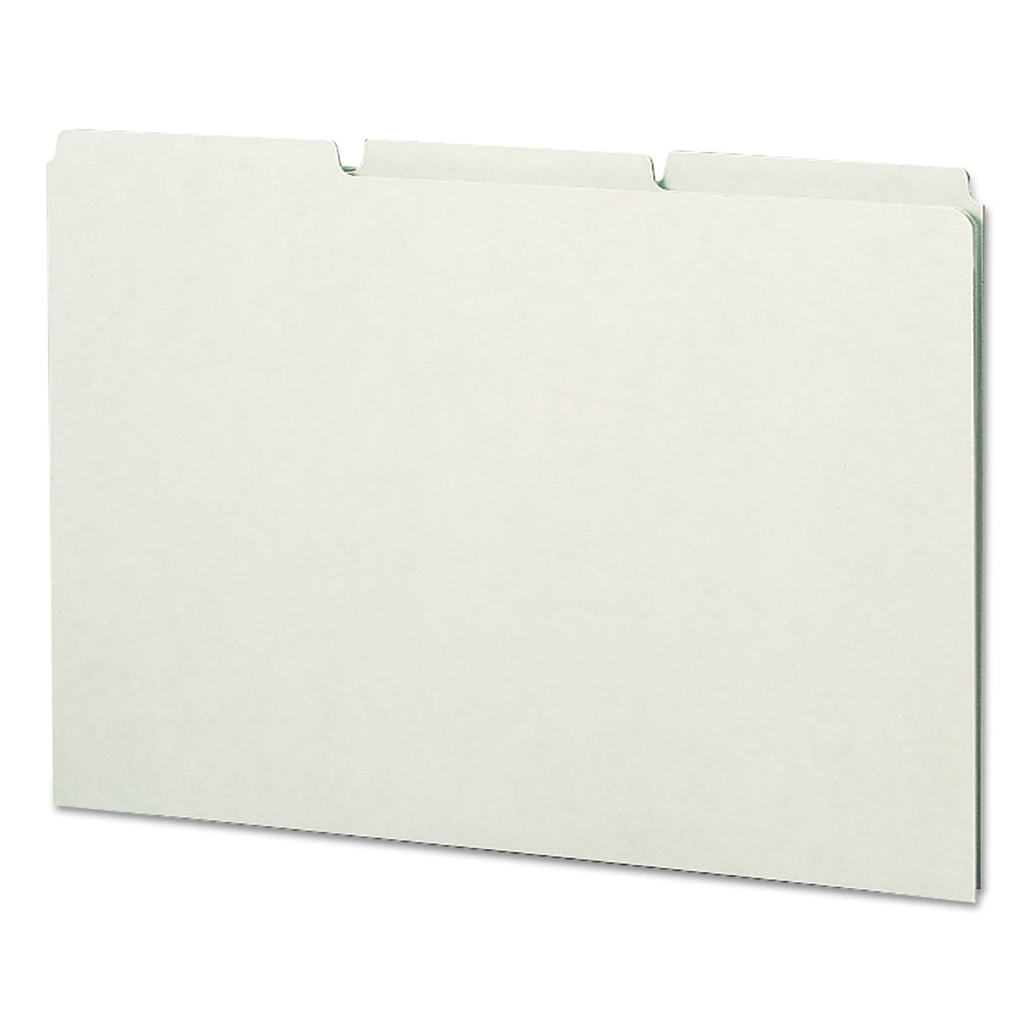 Smead Recycled Blank Top Tab File Guides, 1/3-Cut Top Tab, Blank, 8.5 x 14, Green, 50/Box