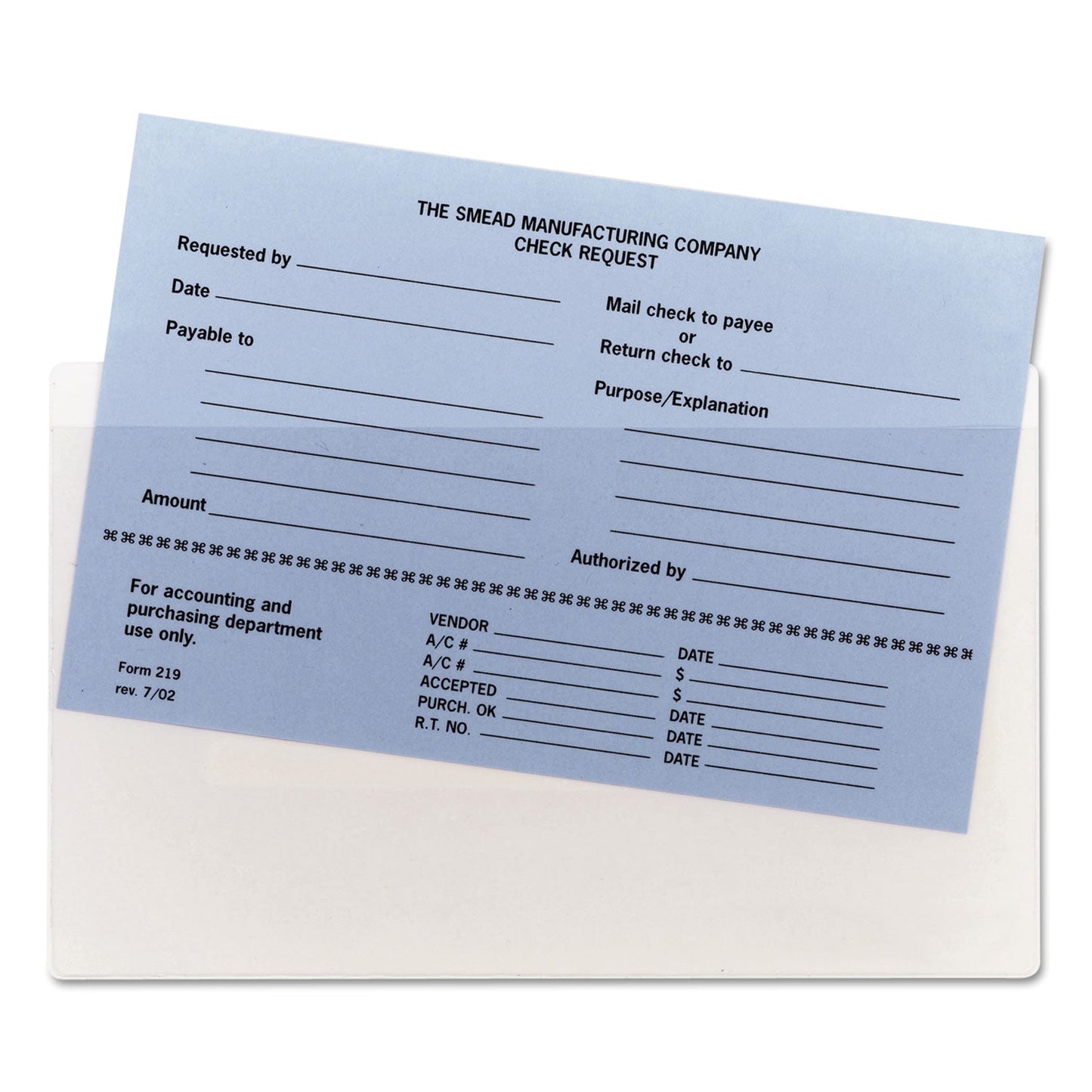 Smead Self-Adhesive Poly Pockets, Top Load, 9 x 5.56, Clear, 100/Box