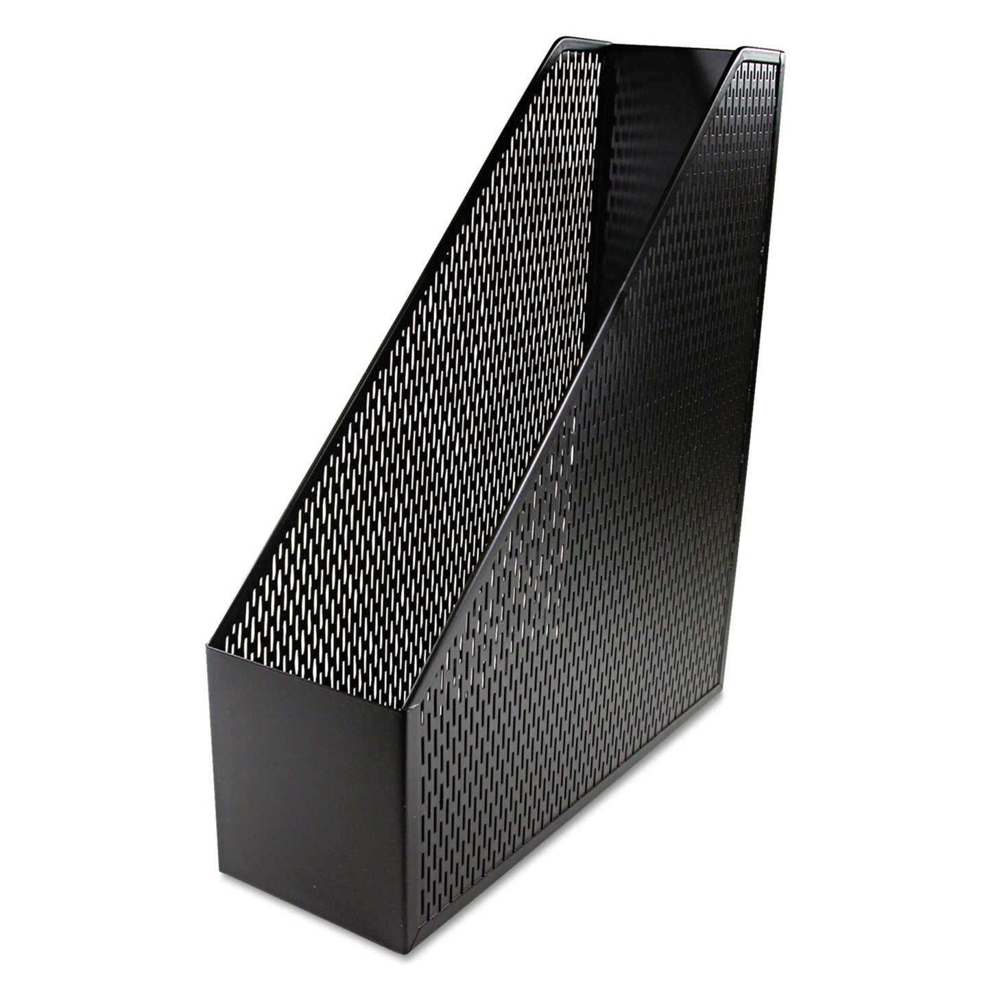Artistic Urban Collection Punched Metal Magazine File, 3.5 x 10 x 11.5, Black