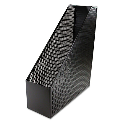 Artistic Urban Collection Punched Metal Magazine File, 3.5 x 10 x 11.5, Black