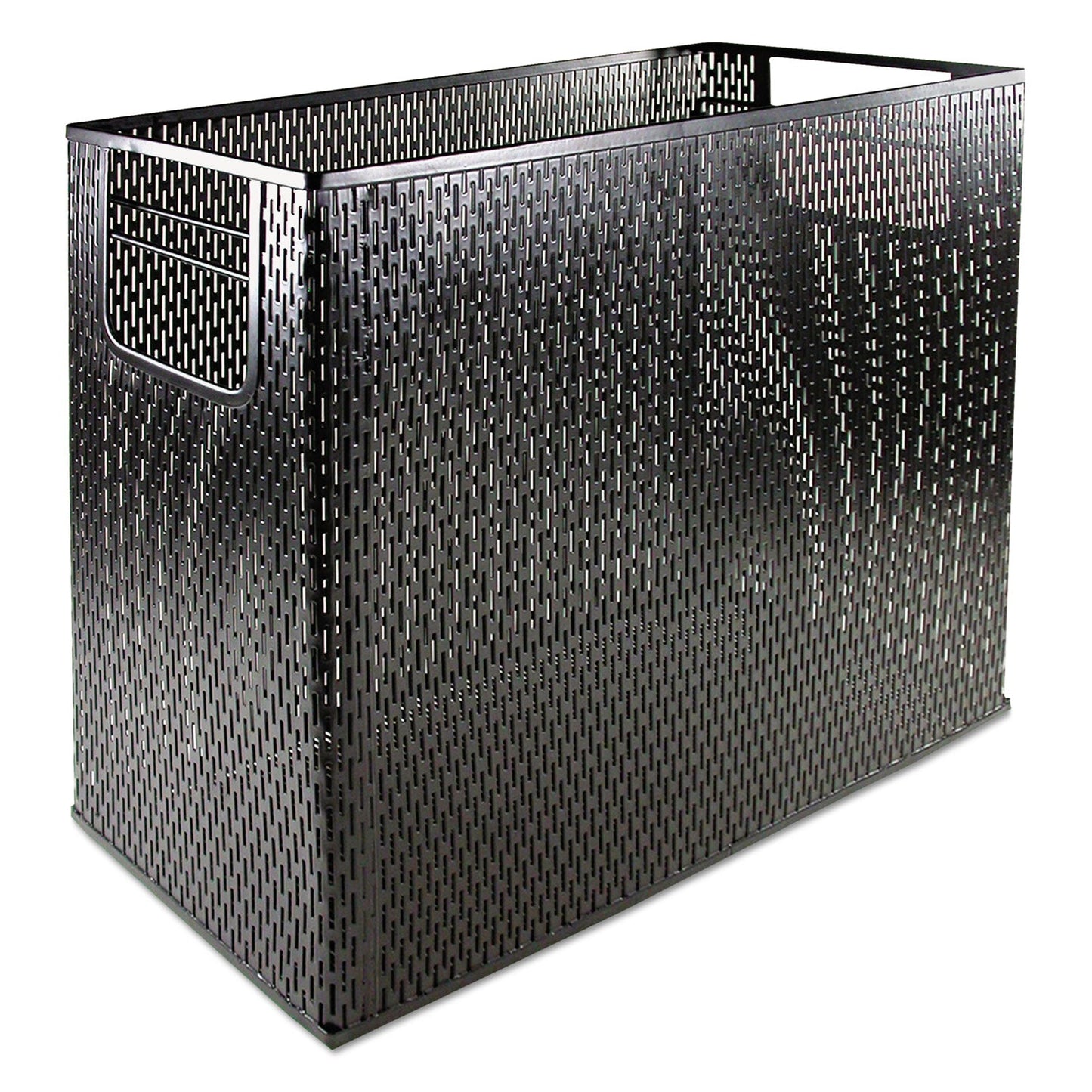 Artistic Urban Collection Punched Metal Desktop File, 1 Section, Letter to Legal Size Files, 13" x 5.75" x 10.75", Black
