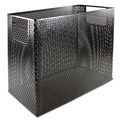Artistic Urban Collection Punched Metal Desktop File, 1 Section, Letter to Legal Size Files, 13" x 5.75" x 10.75", Black