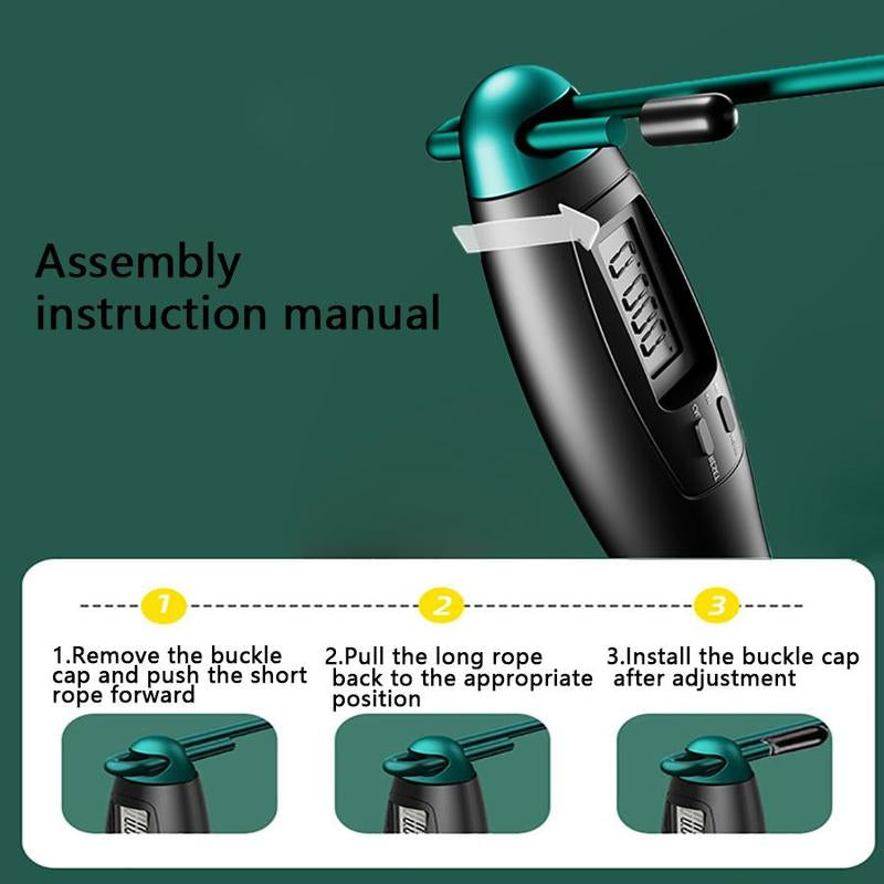 LCD Screen Counting Skipping Rope, Adjustable Smart Jump Rope, Indoor Outdoor Exercise Accessories