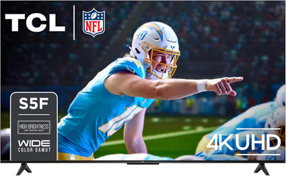 TCL 50-Inch Class S5 UHD 4K LED Smart TV with Fire TV (50S551F, 2024 Model), Dolby Vision, HDR PRO+, Dolby Atmos, Alexa Built-In with Voice Remote, Apple Airplay 2 Compatibility, Streaming Television