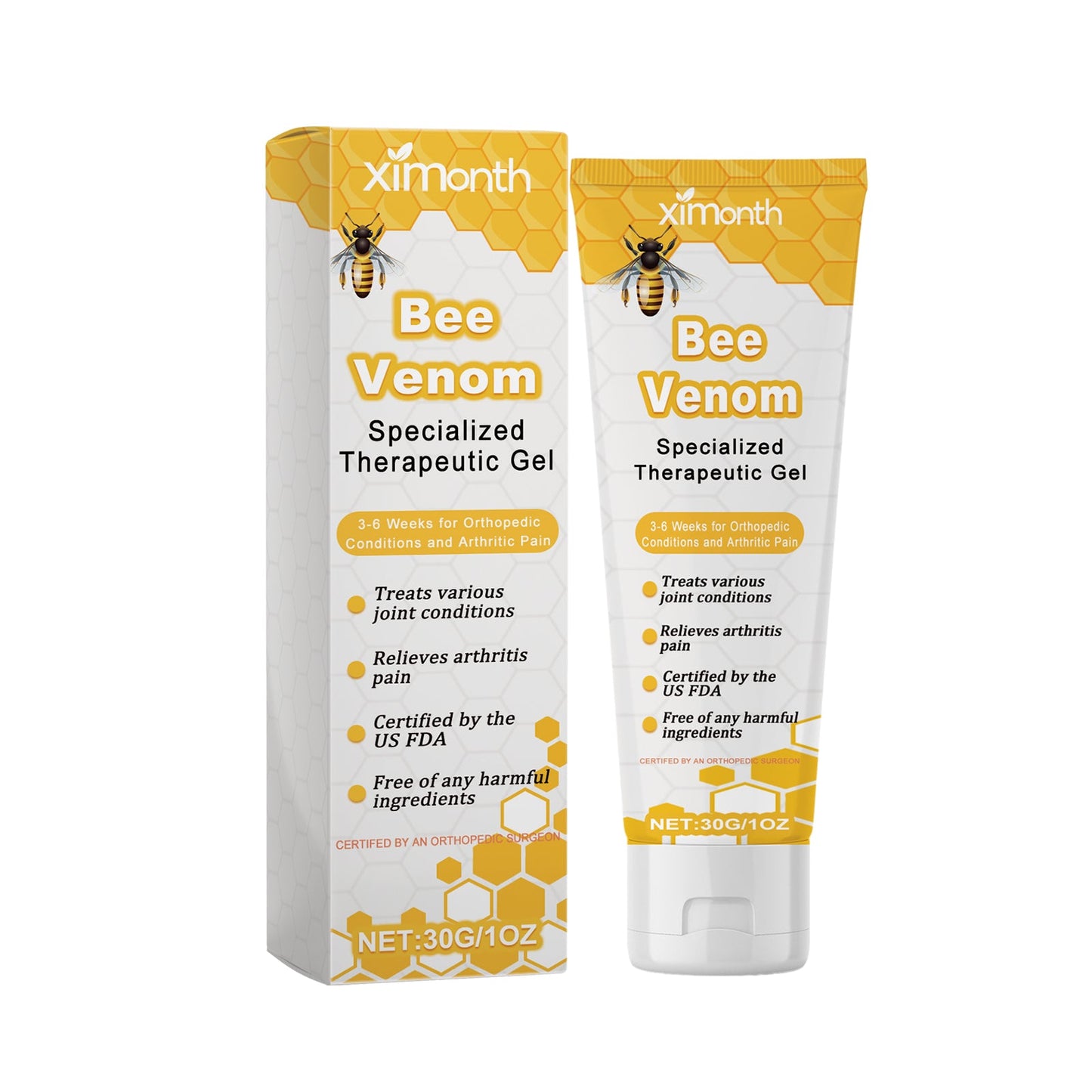 Ximonth Bee Venom Specialized Therapeutic Gel, Relieve Cervical Shoulder Neck Wrist Pain Discomfort Joint Care Gel