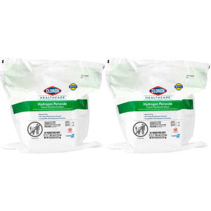 Clorox Healthcare® Hydrogen Peroxide Cleaner Disinfectant Wipes, Refill Pouch 30827