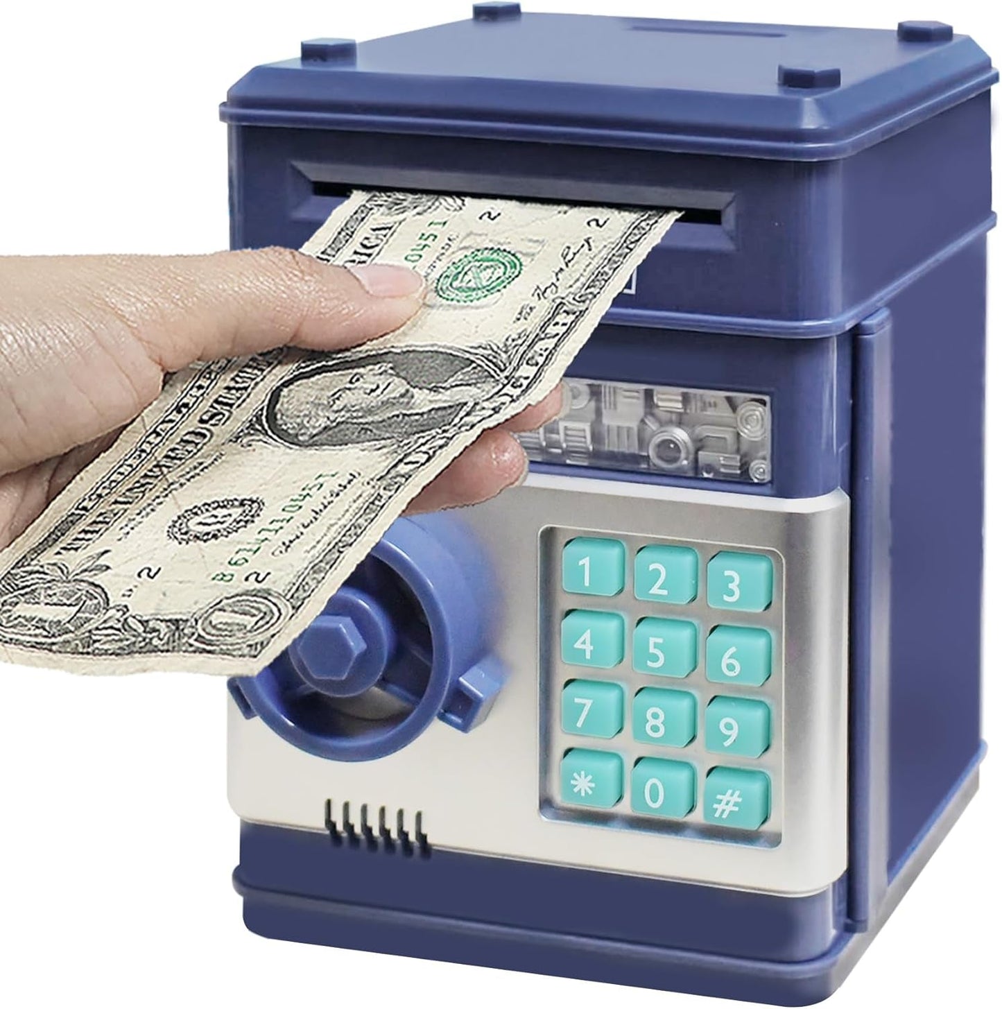 HUSAN Piggy Bank for Kids, Electronic Password Code Money Bank ATM Bank Box Coin Bank for Children Boys and Girls (Black)