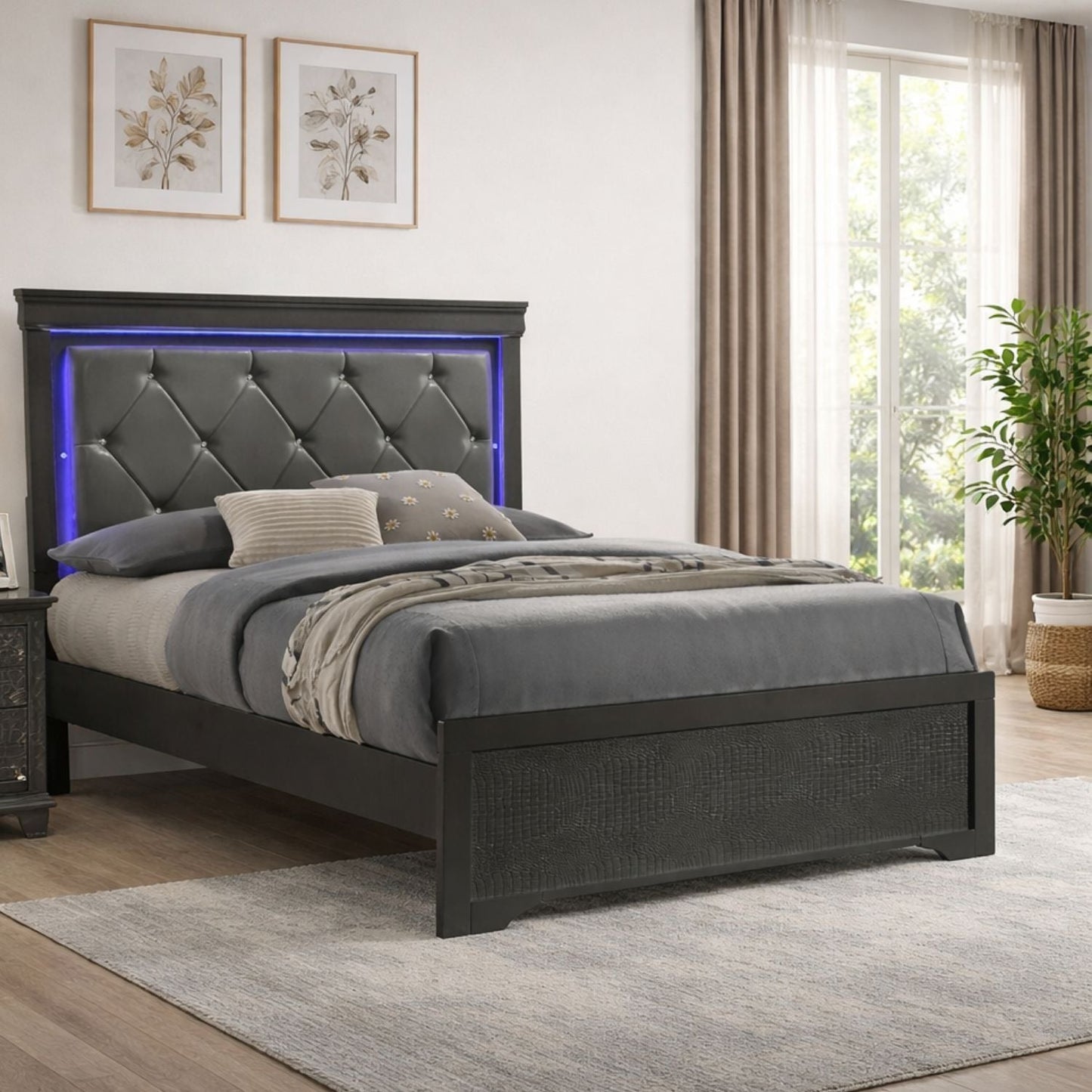 Blaze - Bed With LED Headboard