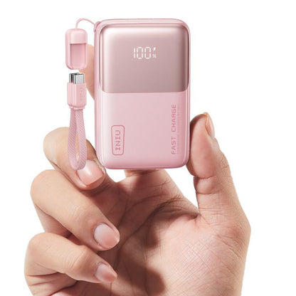 INIU Zapmini 45W PD 10000Mah Power Bank, Ultra Small Pocket Size Powerbank, Carry P50-E1 Travel Essentials Portable Charger, Detachable Lanyard USB C Cable Fast Charge Phone Battery Pack for Iphone 17 16 15 Series Ipad Airpods Samsung Switch Perfect Gift