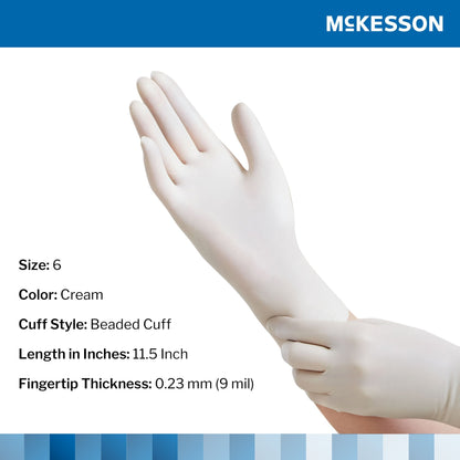 McKesson Perry® Performance Plus Surgical Glove, Size 6, Cream 20-1060N