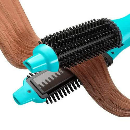 2-in-1 Perfecter Flat Iron Hair Straightener and Hot Round Brush