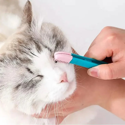 2-Pack: Pet Eye Comb Brush Pet Tear Stain Remover Comb Cleaning Grooming Tools
