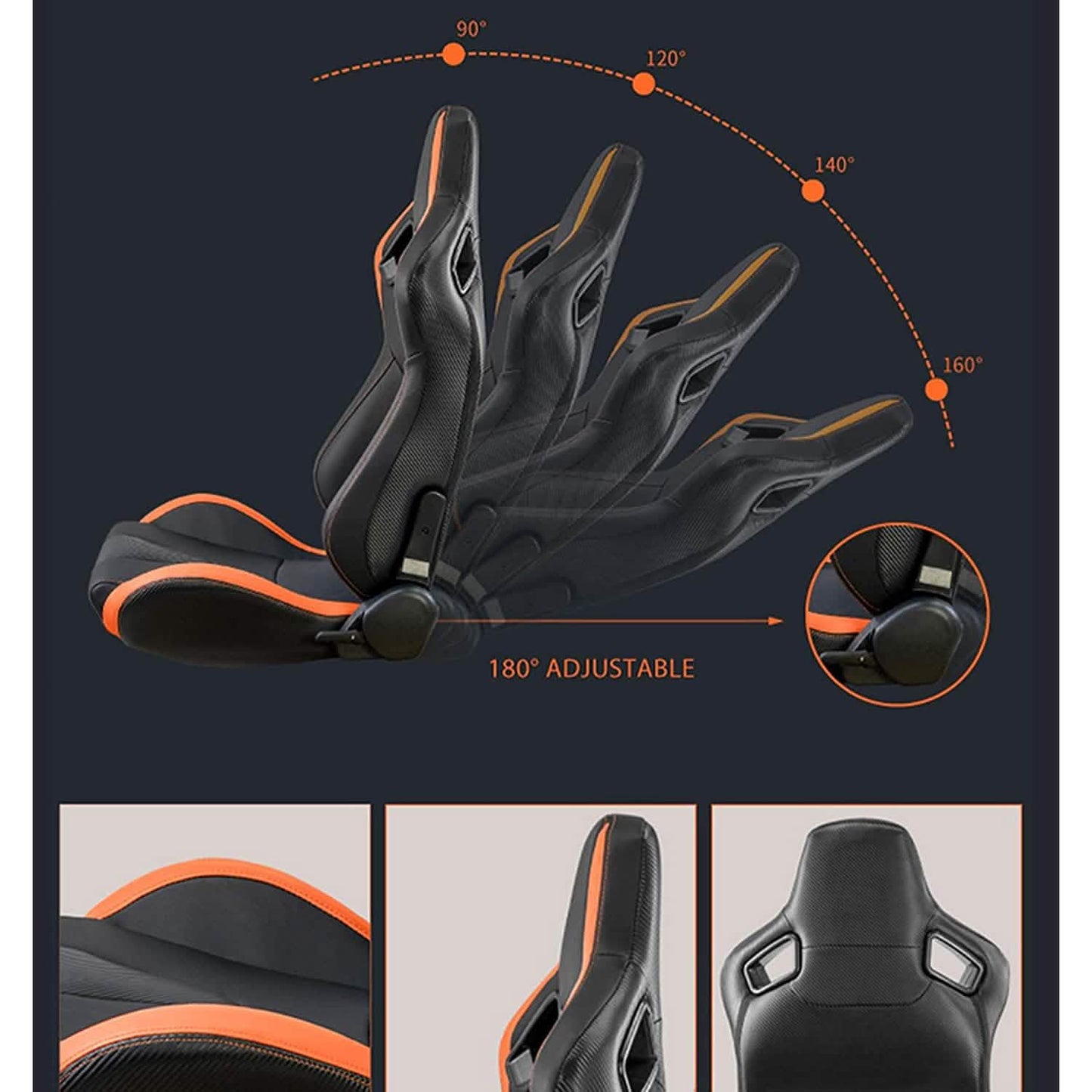 2-Pieces Set: Universal PVC Leather Bucket Seats