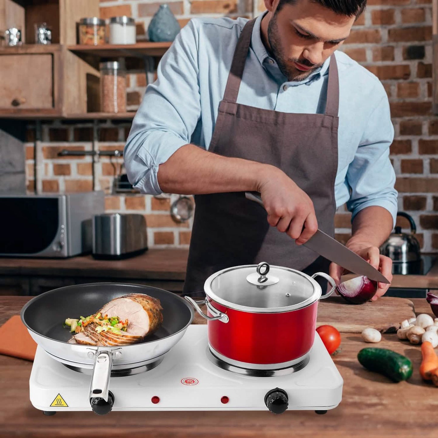 2000W Portable Double Electric Burner