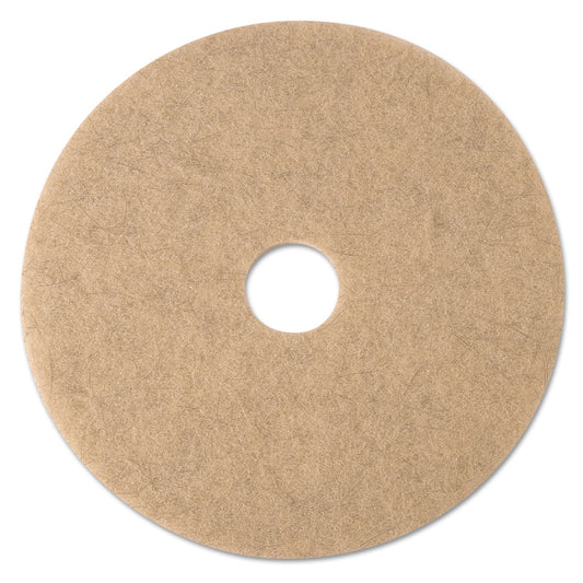 3M Ultra High-Speed Natural Blend Floor Burnishing Pads 3500, 21" Diameter, Tan, 5/Carton