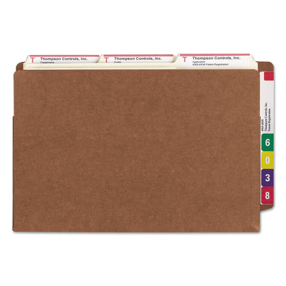 Smead Heavy-Duty Redrope End Tab TUFF Pockets, 3.5" Expansion, Legal Size, Redrope, 10/Box