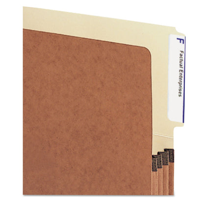 Smead Redrope Drop-Front End Tab File Pockets, 3.5" Expansion, Legal Size, Redrope, 10/Box