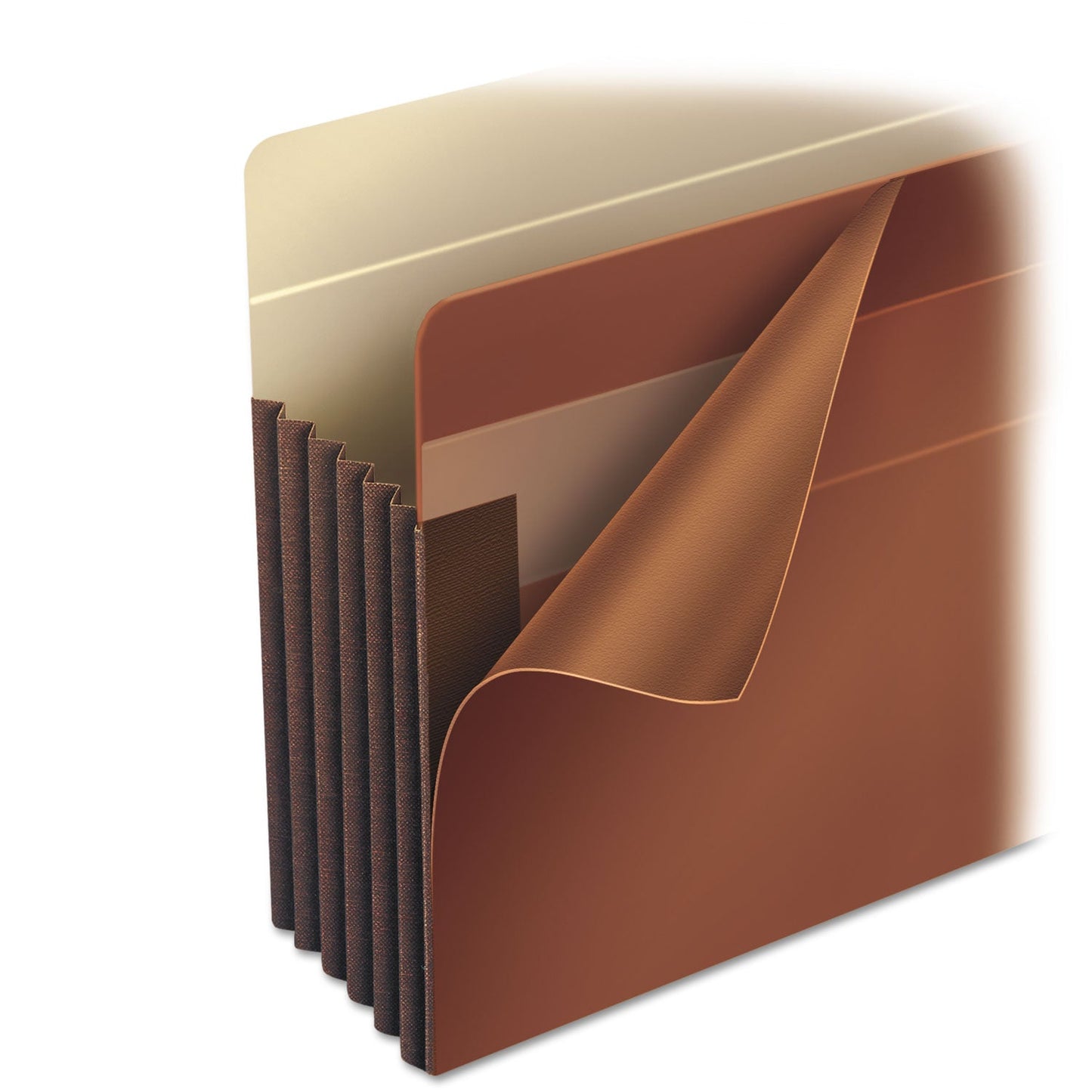 Smead Heavy-Duty Redrope End Tab TUFF Pockets, 3.5" Expansion, Letter Size, Redrope, 10/Box