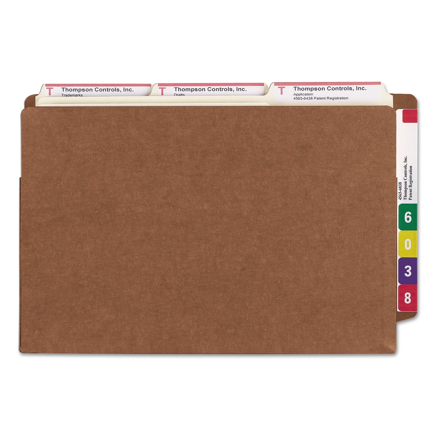Smead Heavy-Duty Redrope End Tab TUFF Pockets, 5.25" Expansion, Legal Size, Redrope, 10/Box