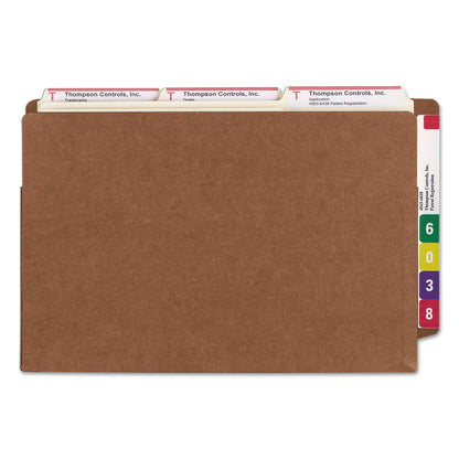 Smead Heavy-Duty Redrope End Tab TUFF Pockets, 5.25" Expansion, Legal Size, Redrope, 10/Box