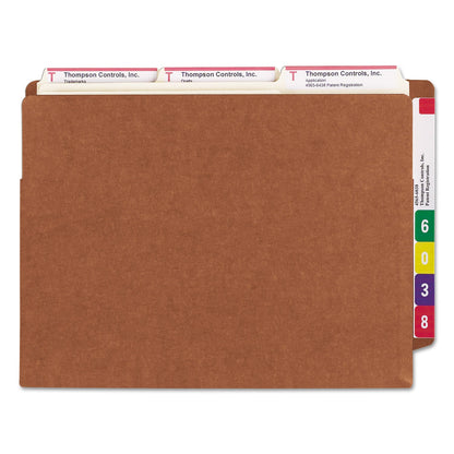 Smead Heavy-Duty Redrope End Tab TUFF Pockets, 3.5" Expansion, Letter Size, Redrope, 10/Box