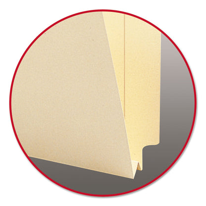 Smead Heavyweight Manila End Tab Expansion Folders, Straight Tabs, Letter Size, 1.5" Expansion, 50/Box
