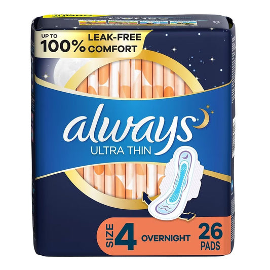 Always® Ultra Thin Pads Size 4 Overnight with Flexi-Wings 03700099089