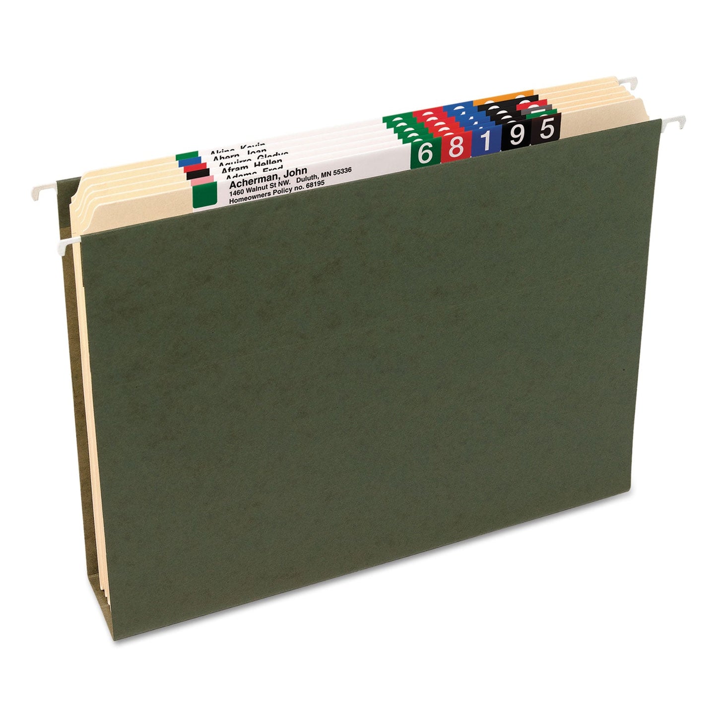Smead Box Bottom Hanging File Folders, 2" Capacity, Letter Size, Standard Green, 25/Box
