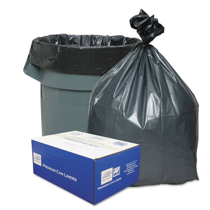 Platinum Plus Can Liners, 33 gal, 1.35 mil, 33" x 40", Gray, 100/Carton