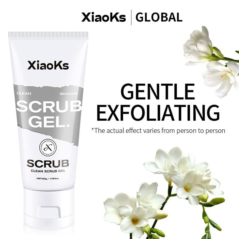 Xiaoks Clean Scrub Gel (3-Pack) with Carbomer & Betaine - 1-Minute Exfoliation, Mild & Gentle for Sensitive Skin - Non-Irritating Daily Exfoliator - 50G Each