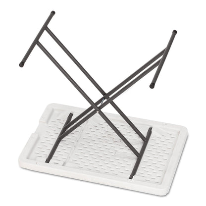 Iceberg IndestrucTable Classic Personal Folding Table, 30w x 20d x 25 to 28h, Platinum